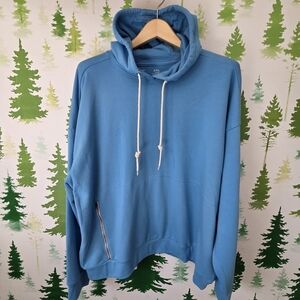 Xersion Light Blue Hoodie with Drawstring
